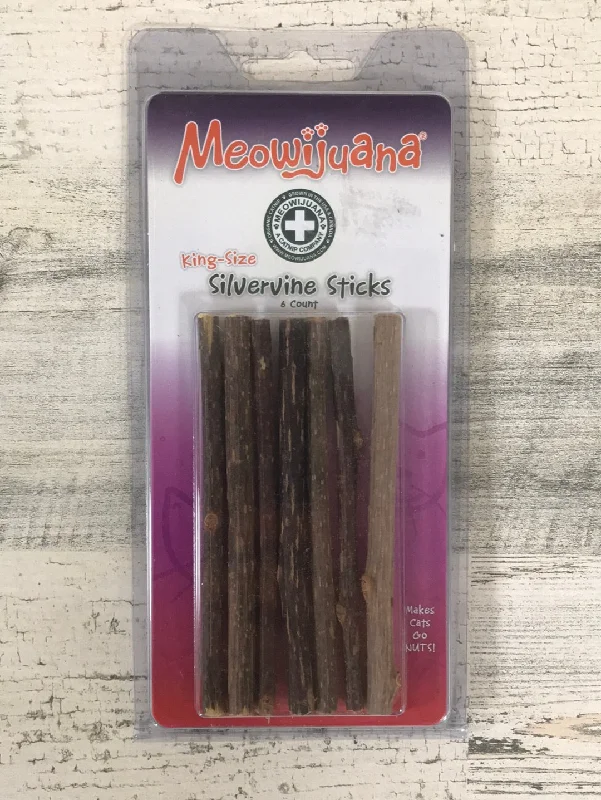    - Cat food for multi-cat households  Meowijuana King Size Silvervine Sticks 6ct