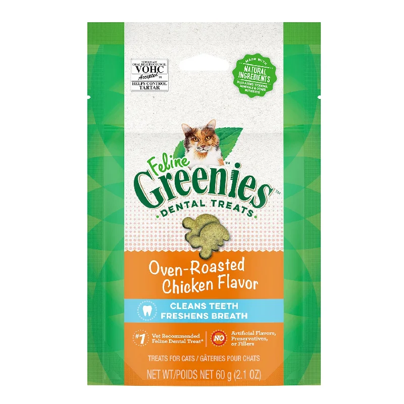    - Affordable cat food with good quality  Greenies Roast Chicken Dental Cat Treat