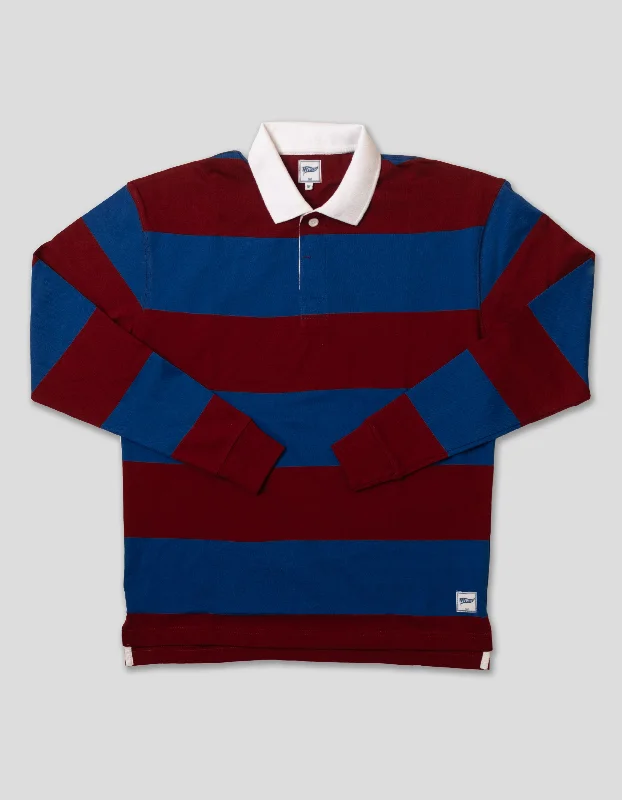 - Air box TSA certified check-inROYAL BLUE/BURGUNDY STRIPE RUGBY SHIRT