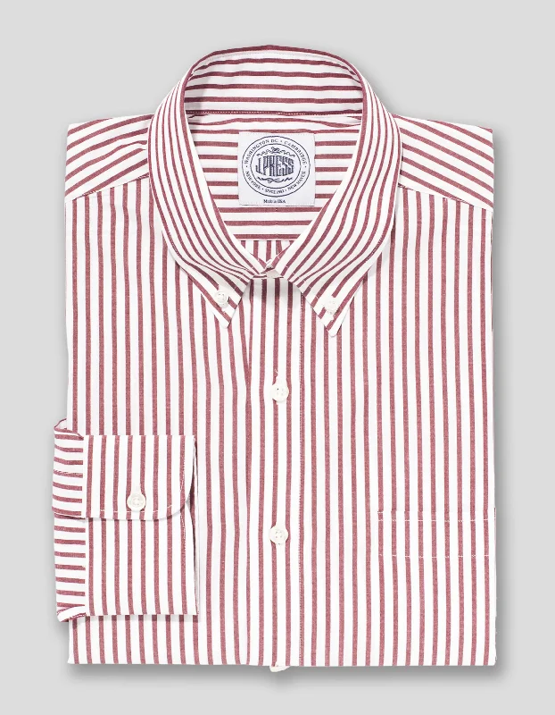 - Teething and chewing toys for puppiesDARK RED WHITE BUTCHER STRIPE BROADCLOTH DRESS SHIRT