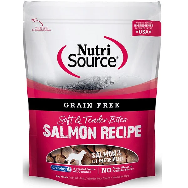 - High protein dog foodNutriSource Grain Free Dog Tender Bites GF Salmon 170g/6oz