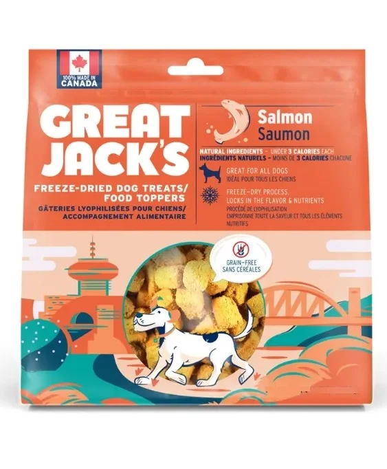- Dog food nutritional analysisGreat Jack's Freeze-Dried Raw Dog Treats & Topper - Salmon - Dog food nutritional analysisGreat Jack's Freeze-Dried Raw Dog Treats & Topper - Salmon