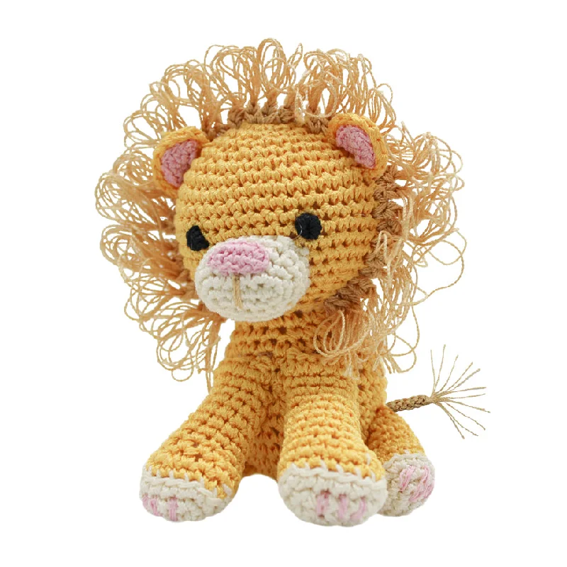 Classification by material or design:Lion Crochet Dog Toy