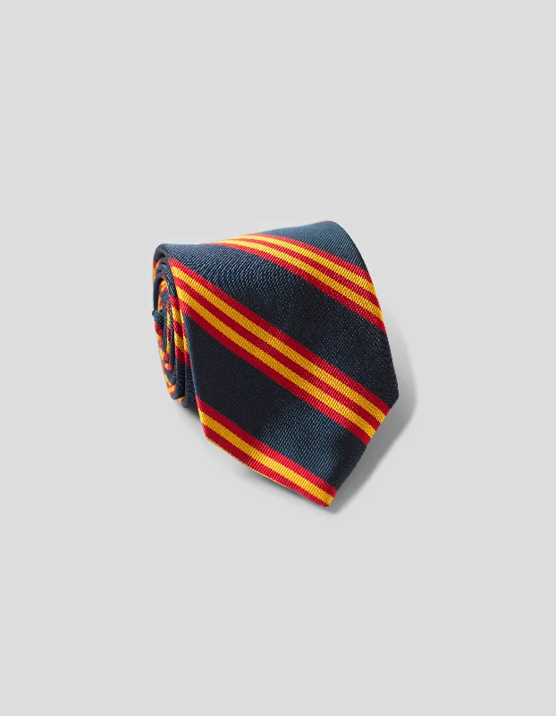  -Non-contact cat thermometerCLASSIC SILK REPP STRIPE STRIPE TIE - NAVY/RED/GOLD