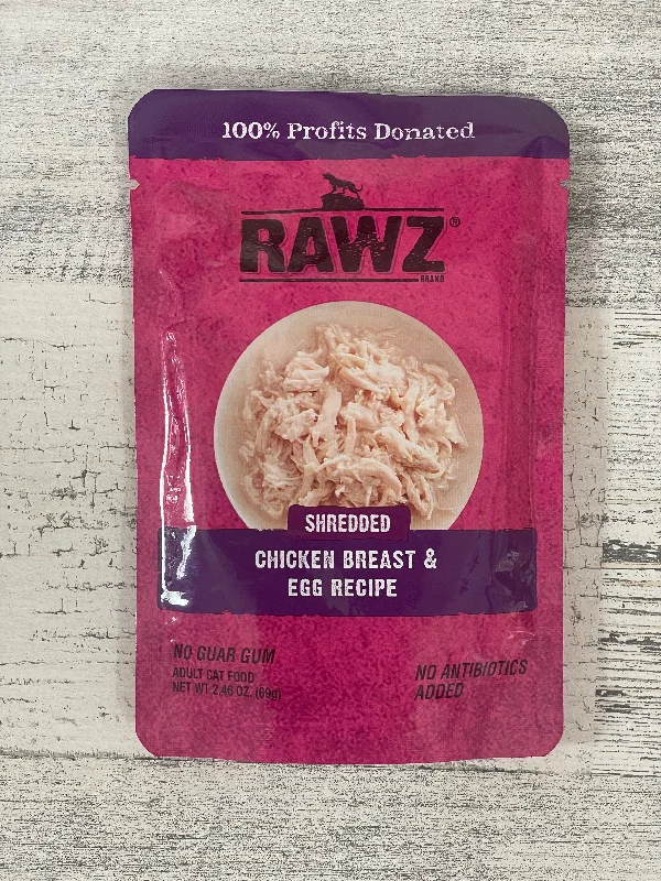    - Hairball control cat food  Rawz Cat Chicken & Egg 2.46oz Pouch