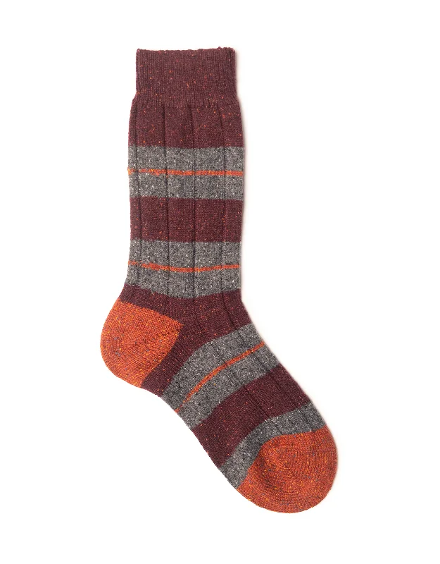 - Deodorizing cat litter tofu litterFLECK BLOCK STRIPE WOOL MID CALF - MAROON