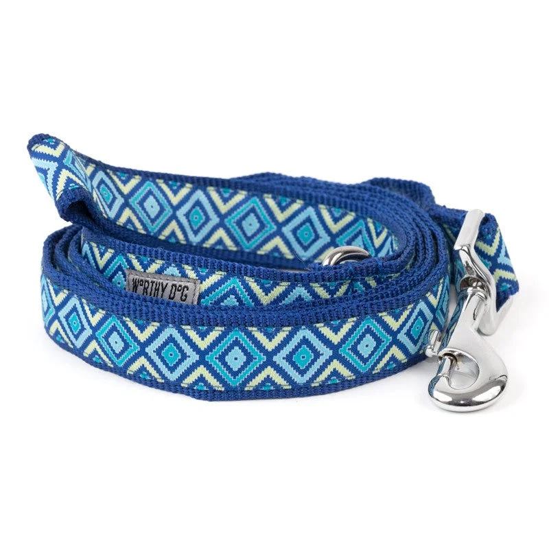  . **Dog chest harness is anti-breakaway**Graphic Diamond Blue Dog Lead