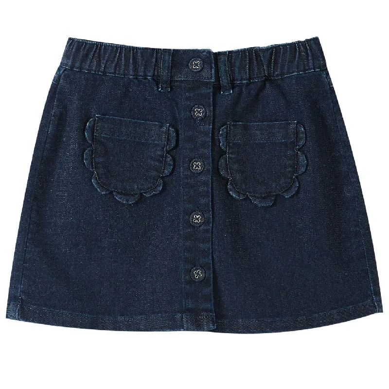 - ​​Christmas pet Christmas clothingEmile et Ida Denim Velvet Flower Pocket Skirt