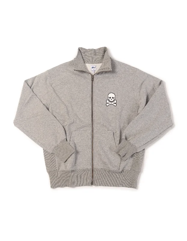 - Parrot climbing and standing wooden frameSKULL AND BONE FRONT ZIP UP JACKET - HEATHER GREY