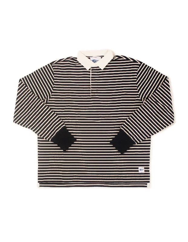 - Air box TSA certified check-inSTRIPED RUGBY SHIRT - WHITE/NAVY
