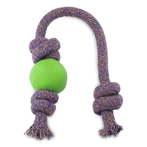 - Natural rubber pet toysBeco - Ball on Rope Dog Toy - Green