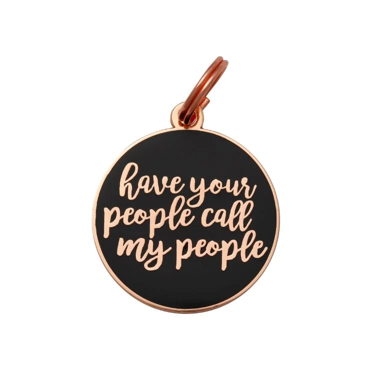 - Automatic temperature adjustment cat bedHave Your People - Rose Gold & Navy - Pet ID Tag