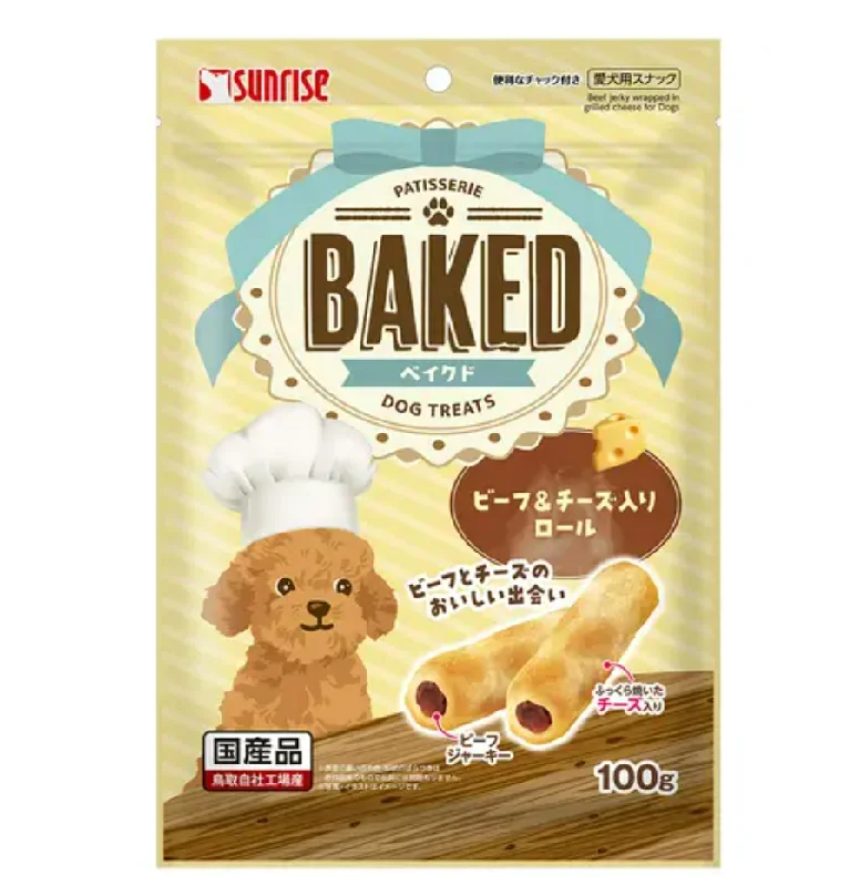- Dog disposable foam shower gelSunrise Baked Cheese & Beef Roll for dogs.