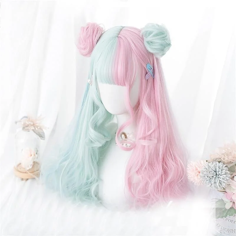 - Air box TSA certified check-inMint & Pink Bun Wig