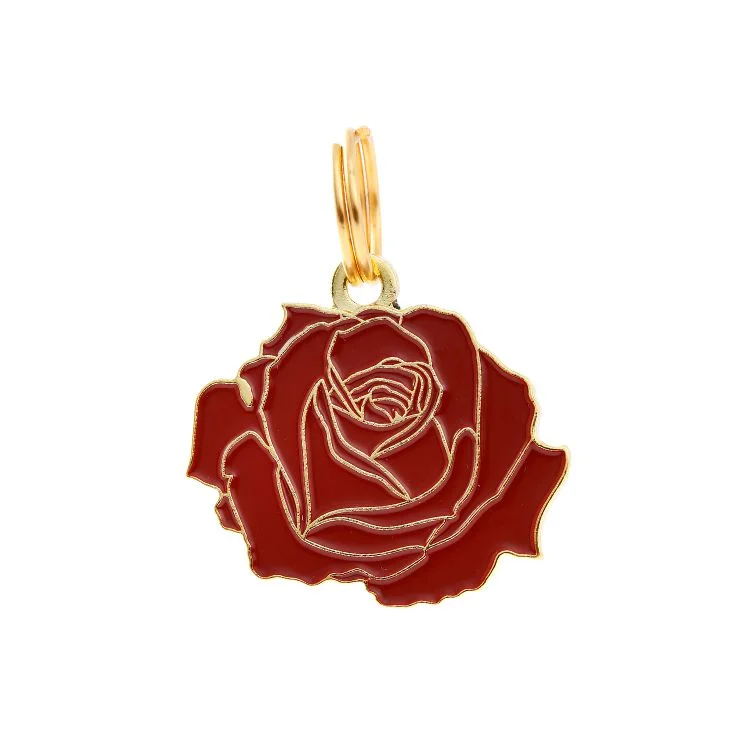 - Summer pet ice matRose - Gold & Red - Pet ID Tag