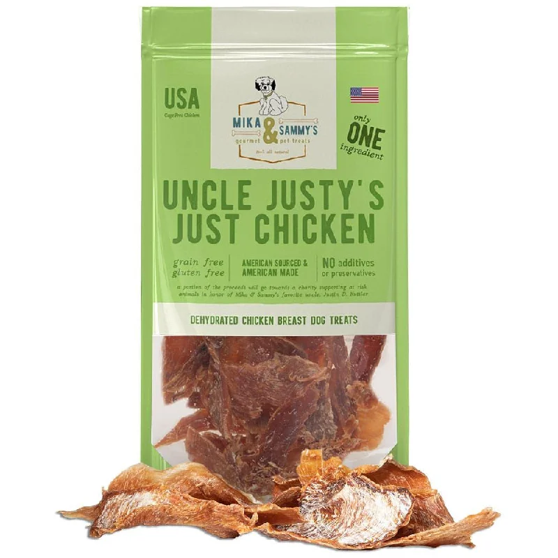 Classification by pet type:Uncle Justy's Just Chicken Jerky Dog Treats