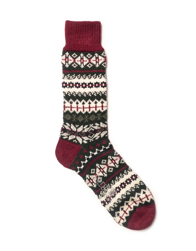 - Solid wood cat climbing frame customizedBURGUNDY/GREEN FAIR ISLE SOCKS