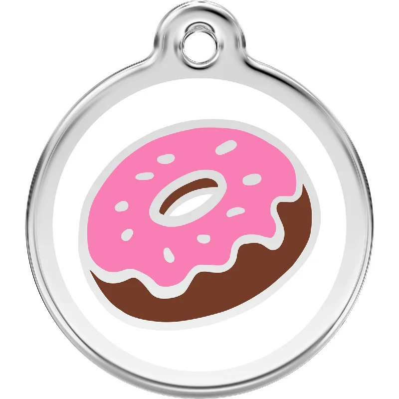 -Non-contact cat thermometerStainless Steel And Enamel Donut Dog ID Tag