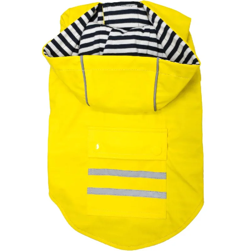 - Dog anti-slip matSlicker Dog Raincoat With Striped Lining Yellow