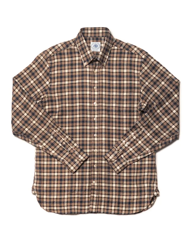 - Summer pet ice matBROWN/NAVY/WHITE CHECK COTTON LONGSLEEVE SPORT SHIRT
