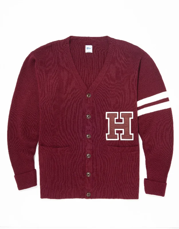 - Custom pet birthday cakeHARVARD VARSITY COTTON CARDIGAN - BURGUNDY