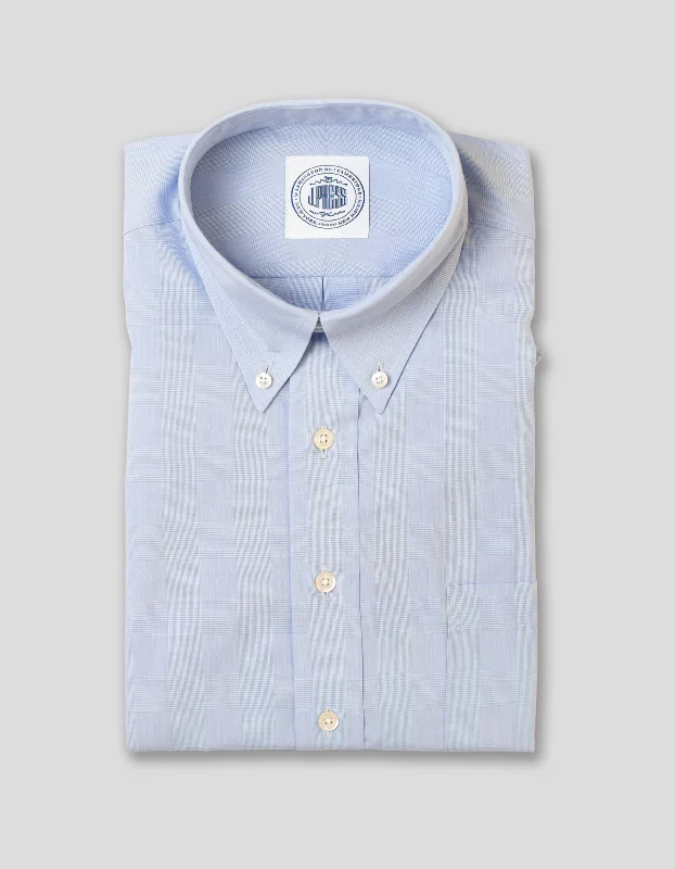 - Foldable and portable cat bagLIGHT BLUE PLAID DRESS SHIRT