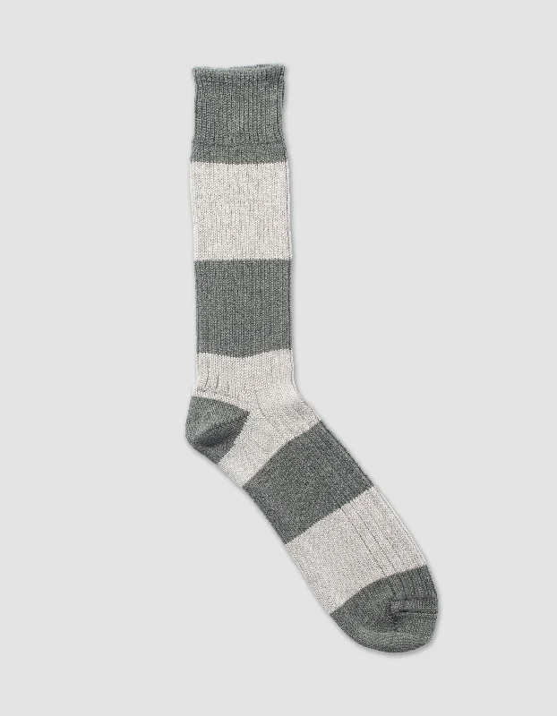 - Pet tear stain cleaning wipesCOTTON WIDE STRIPE SOCKS - CREAM/KHAKI