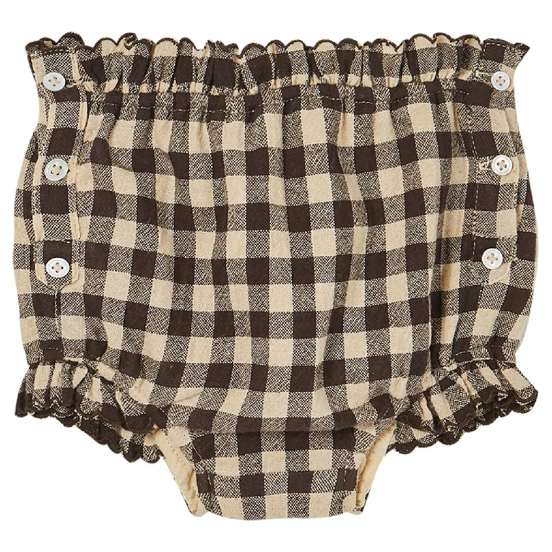 ---Emile et Ida Caf� Vichy Ruffle Bloomer