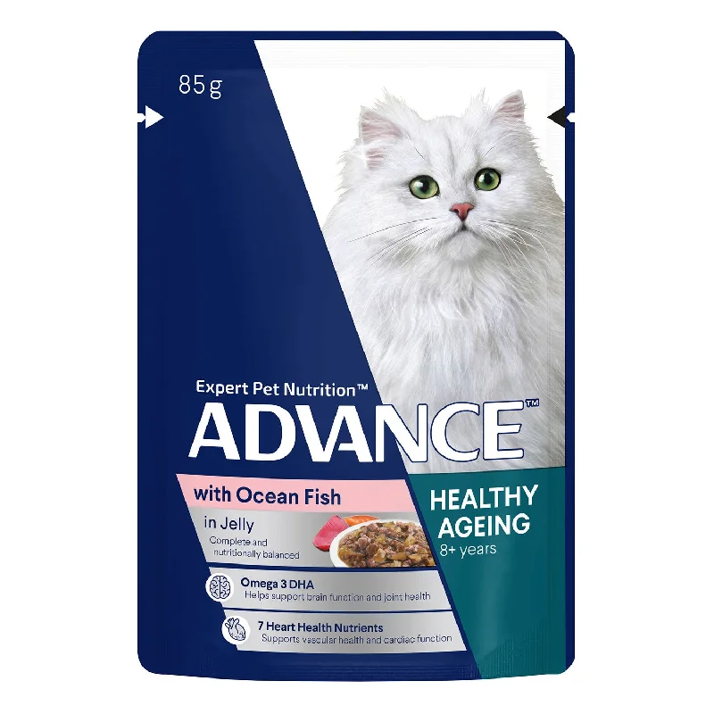 Cat FoodAdvance Healthy Ageing 8+ Ocean Fish in Jelly Adult Wet Cat Food Pouch