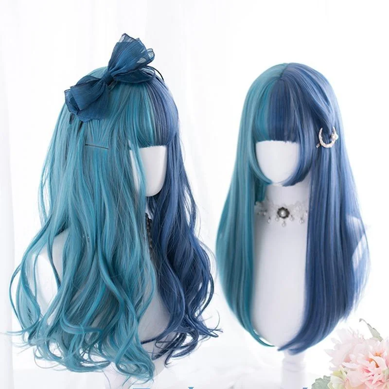 - Teething and chewing toys for puppiesSplit Blue Cosplay Wig