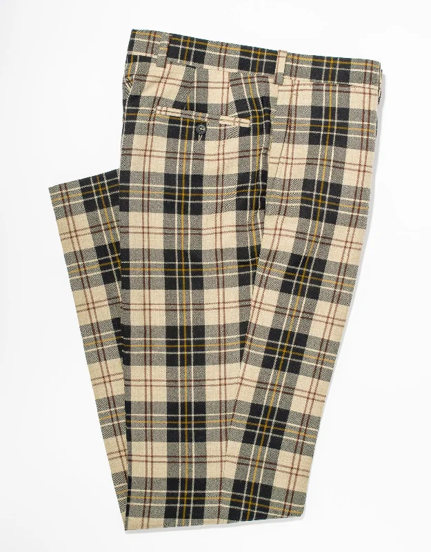 -Explosion-proof leash FOR LARGE dogsBLACK/WHITE PLAID TROUSERS - CLASSIC FIT
