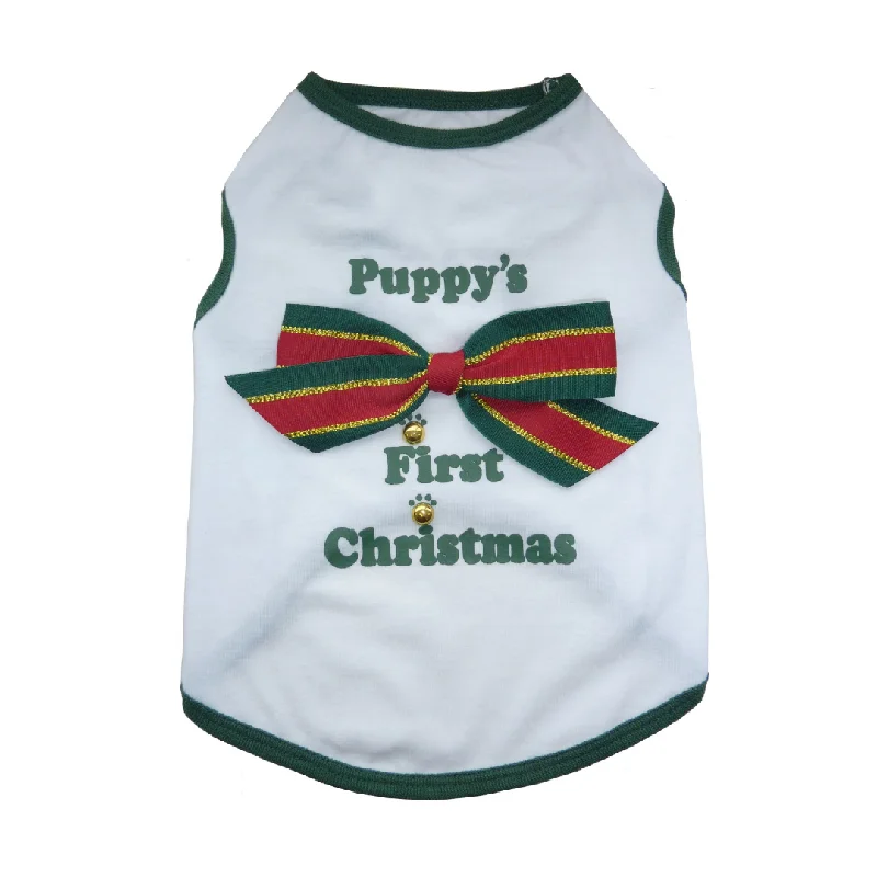 - Chinchilla cooling ice nest ceramic platePuppy's First Christmas T-shirt  lol