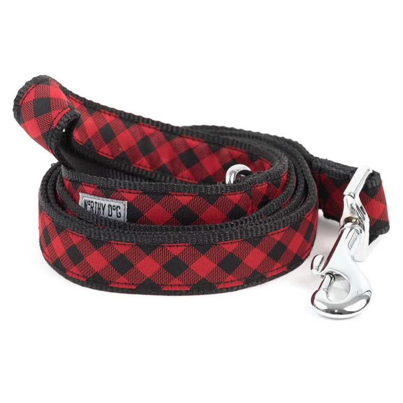  . **Dog paw cream is winter**Bias Buffalo Plaid Dog Lead