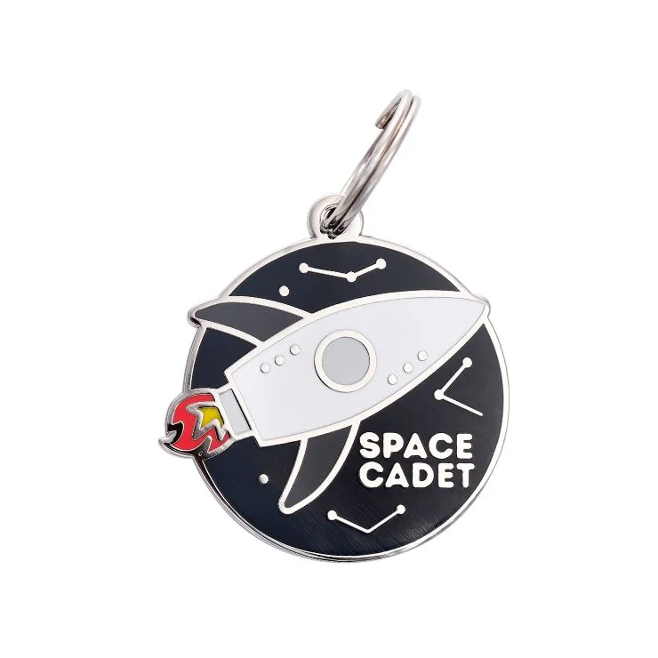 - Organic cotton dog bibsSpace Cadet Pet ID Tag