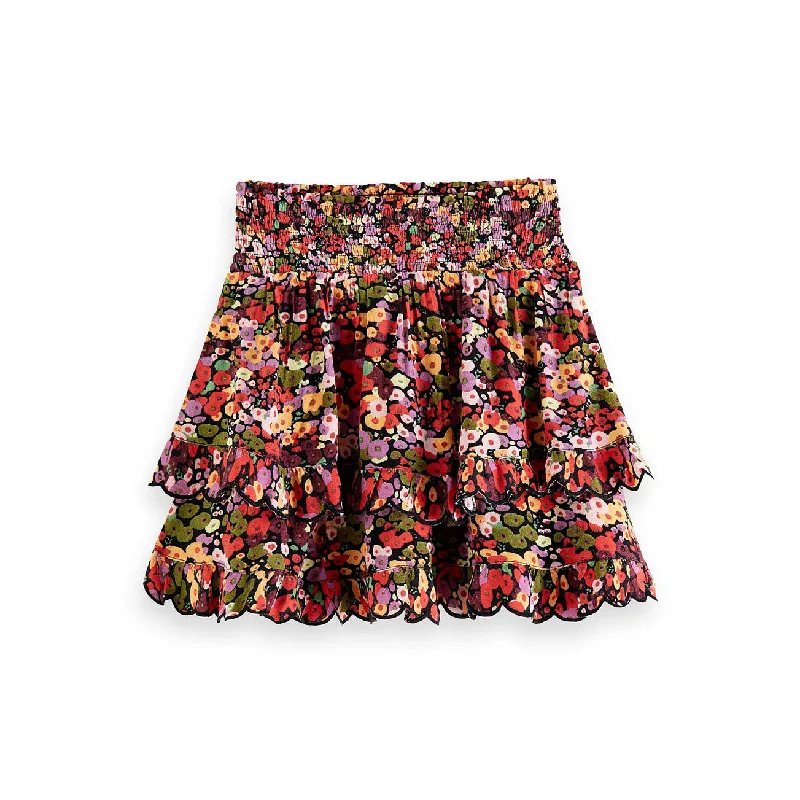 - Natural latex pet mattressScotch Shrunk Tiny Flowers All-Print Layered Viscose Skirt