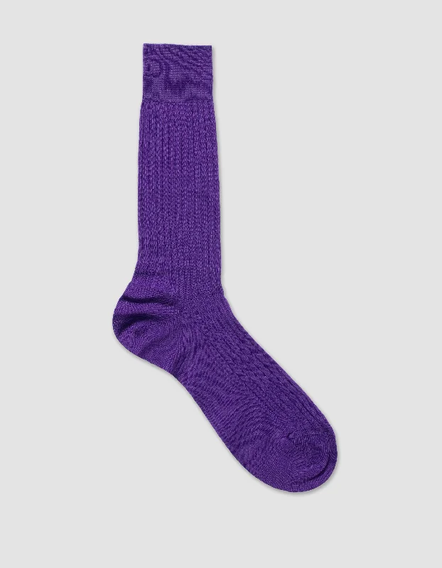  -Anti-scratch scratching board AND cat bed in oneSOLID COTTON SOCKS - PURPLE