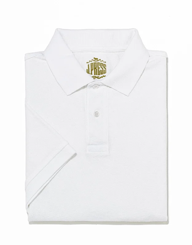 - Pet tear stain cleaning wipesSOLID PIQUE POLO - WHITE