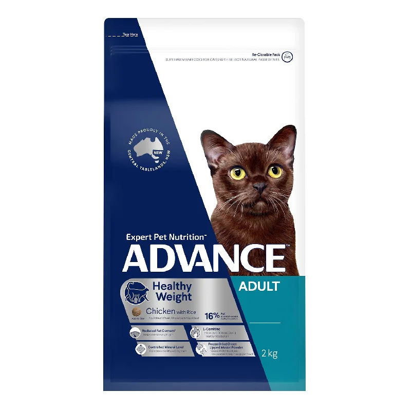  . **Brand-Related**  Advance Healthy Weight Chicken & Rice Adult Dry Cat Food 2kg