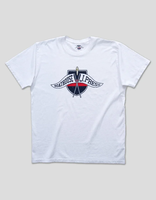 Pet ProductsJ.PRESS x BOATHOUSE COTTON SHORT SLEEVE TEE - WHITE