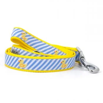  . **Dog paw cream is winter**Lt. Blue Stripe Rubber Duck Dog Lead