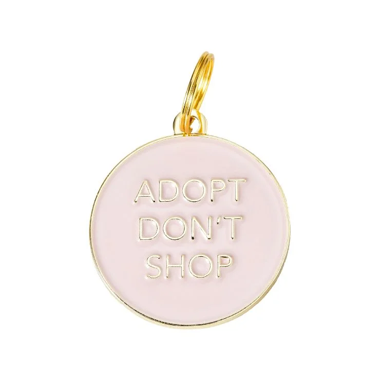 - Winter warm clothes for short-haired dogsAdopt Don't Shop Dog ID Tag Pink