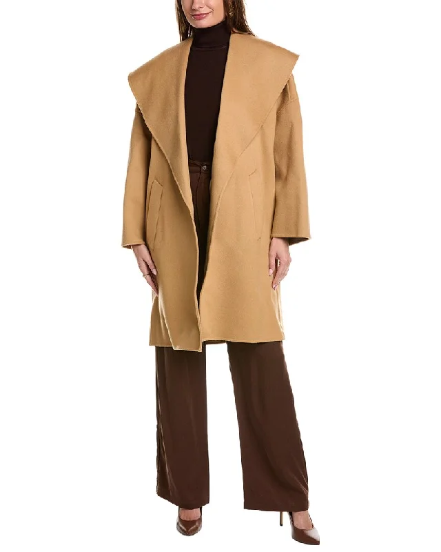 Michael Kors Collection Shawl Clutch Wool Coat