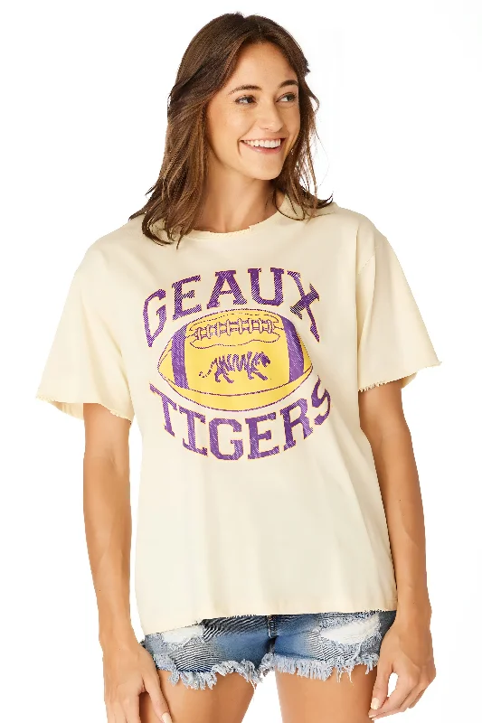 LSU Tigers Women's Distressed Boyfriend T-Shirt