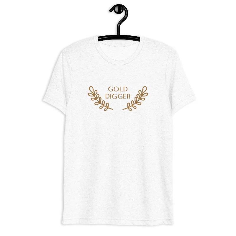 Hot Girl LOVE Money Gold Digger Embroidered Vintage Tee Graphic Short Sleeve Tee