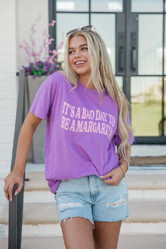 It's A Bad Day To Be A Margarita Violet Comfort Colors Graphic Tee