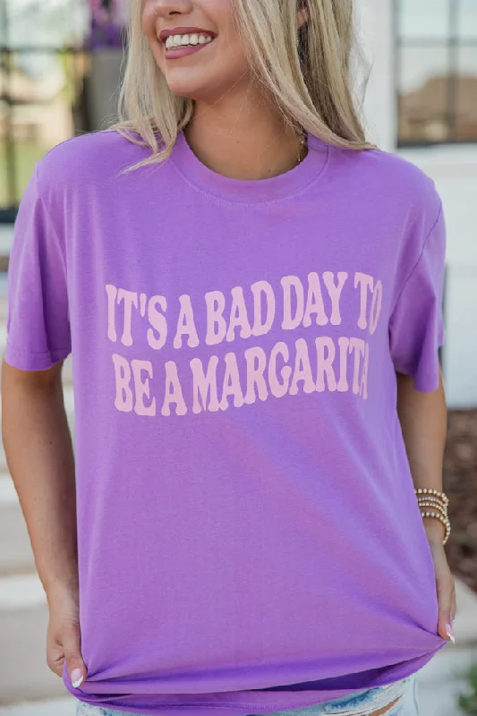 It's A Bad Day To Be A Margarita Violet Comfort Colors Graphic Tee