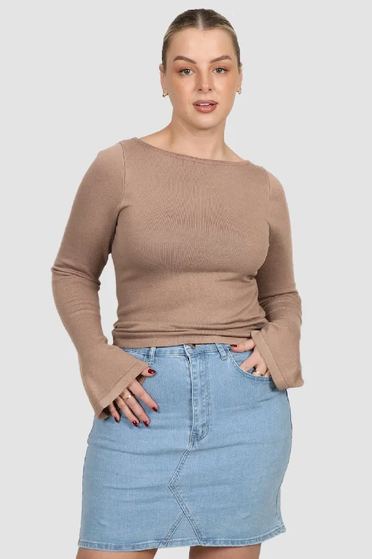 RAE KNIT TOP MOCHA