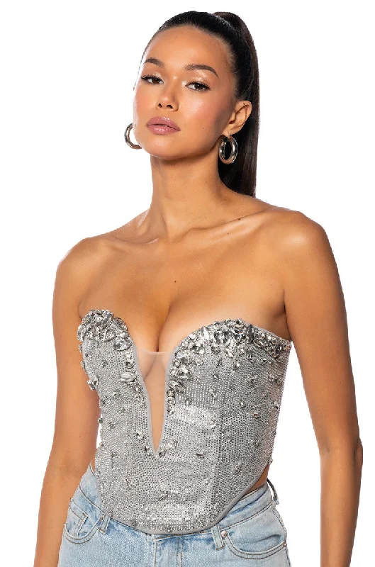 RAISE YOUR GLASS EMBELLISHED CORSET