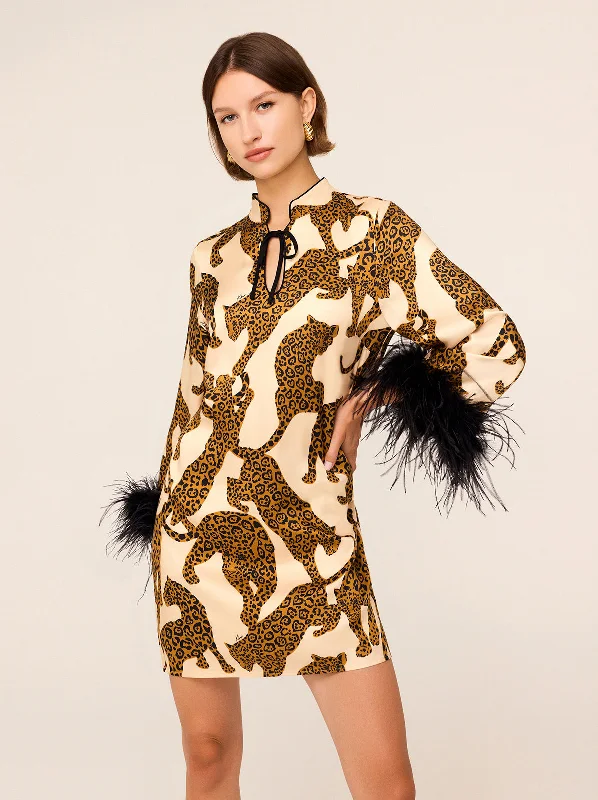 Carlotta Leopards Print Mini Dress