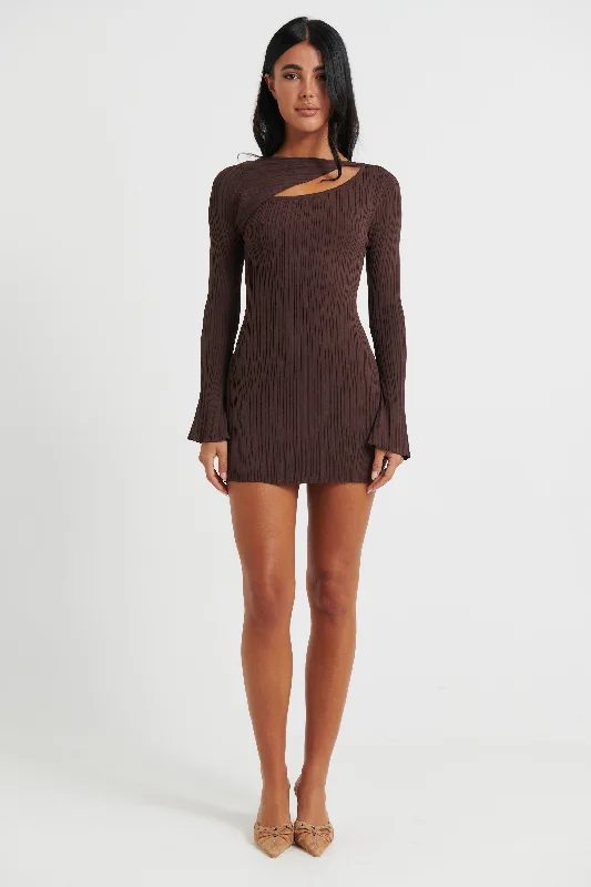 Maven Mini Dress Chocolate